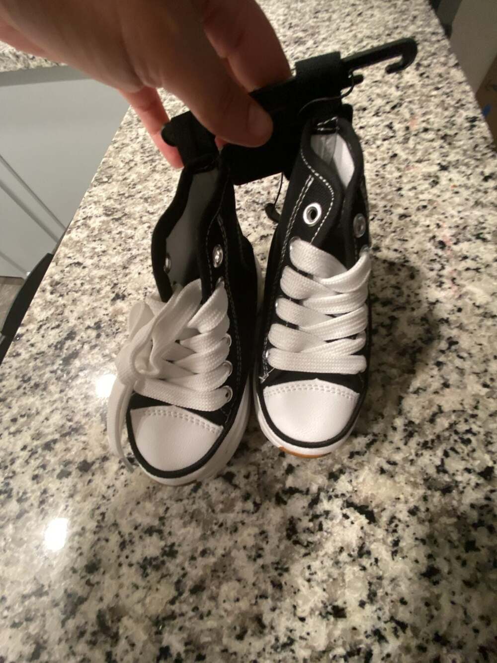 Toddler Platform High-Top Canvas Sneakers with Character Pins